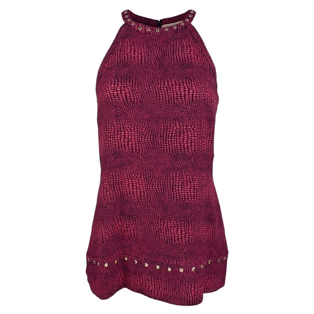Michael Michael Kors Women's Printed Studded Halter Top